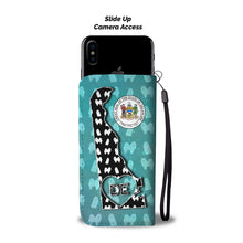 Load image into Gallery viewer, American Eskimo Dog Pattern Print Wallet Case-Free Shipping-DE State