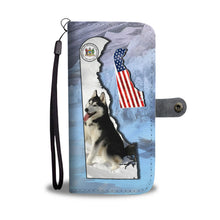 Load image into Gallery viewer, Amazing Siberian Husky Print Wallet Case-Free Shipping-DE State