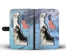 Load image into Gallery viewer, Amazing Siberian Husky Print Wallet Case-Free Shipping-DE State