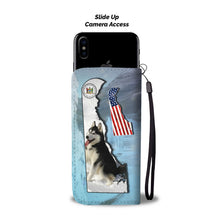 Load image into Gallery viewer, Amazing Siberian Husky Print Wallet Case-Free Shipping-DE State