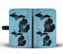 Load image into Gallery viewer, Black German Shepherd Print Premium Wallet Case-Free Shipping-MI State