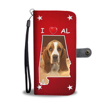 Load image into Gallery viewer, Basset Hound On Red Print Wallet Case-Free Shipping-AL State