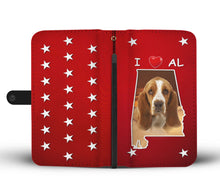 Load image into Gallery viewer, Basset Hound On Red Print Wallet Case-Free Shipping-AL State