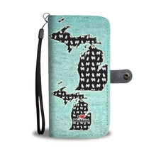 Load image into Gallery viewer, American Eskimo Dog Pattern Print Wallet Case-Free Shipping-MI State