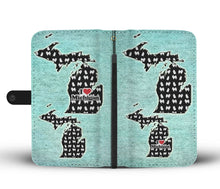 Load image into Gallery viewer, American Eskimo Dog Pattern Print Wallet Case-Free Shipping-MI State