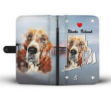 Load image into Gallery viewer, Basset Hound Print Wallet Case-Free Shipping-RI State