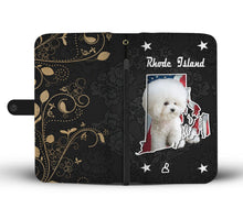 Load image into Gallery viewer, Bichon Frise On Black Print Wallet Case-Free Shipping-RI State