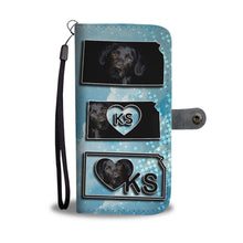 Load image into Gallery viewer, Black Labrador Print Wallet Case-Free Shipping-KS State