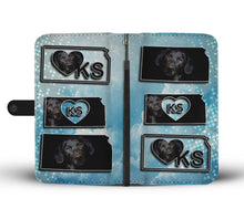 Load image into Gallery viewer, Black Labrador Print Wallet Case-Free Shipping-KS State