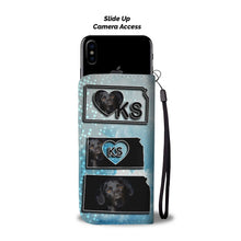 Load image into Gallery viewer, Black Labrador Print Wallet Case-Free Shipping-KS State