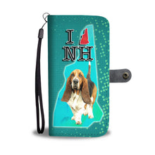Load image into Gallery viewer, Basset Hound Dog Print Wallet Case-Free Shipping-NH State
