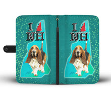 Load image into Gallery viewer, Basset Hound Dog Print Wallet Case-Free Shipping-NH State