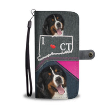 Load image into Gallery viewer, Bernese Mountain Dog Print Wallet Case-Free Shipping-CT State