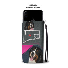 Load image into Gallery viewer, Bernese Mountain Dog Print Wallet Case-Free Shipping-CT State