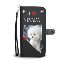 Load image into Gallery viewer, Bichon Frise On Black Print Wallet Case-Free Shipping-NV State