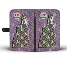 Load image into Gallery viewer, Beagle Dog Floral Print Wallet Case-Free Shipping-NH State