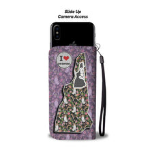 Load image into Gallery viewer, Beagle Dog Floral Print Wallet Case-Free Shipping-NH State