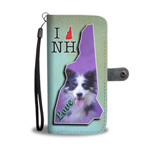 Load image into Gallery viewer, Border Collie Dog Print Wallet Case-Free Shipping-NH State