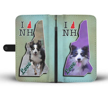 Load image into Gallery viewer, Border Collie Dog Print Wallet Case-Free Shipping-NH State
