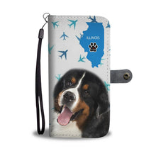 Load image into Gallery viewer, Bernese Mountain Dog Print Wallet Case-Free Shipping-IL State