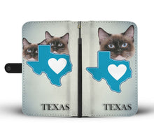 Load image into Gallery viewer, Birman Cat Print Wallet Case-Free Shipping-TX State