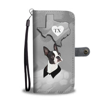 Load image into Gallery viewer, Amazing Boston Terrier Print Wallet Case-Free Shipping-TX State