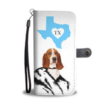 Load image into Gallery viewer, Amazing Basset Hound Print Wallet Case-Free Shipping-TX State