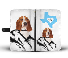 Load image into Gallery viewer, Amazing Basset Hound Print Wallet Case-Free Shipping-TX State