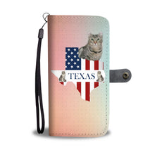 Load image into Gallery viewer, American Curl Cat Print Wallet Case-Free Shipping-TX State