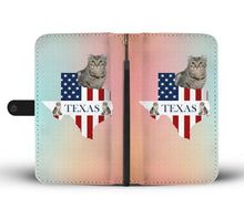 Load image into Gallery viewer, American Curl Cat Print Wallet Case-Free Shipping-TX State