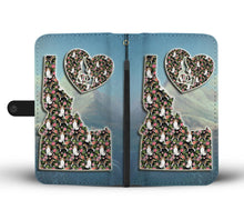 Load image into Gallery viewer, Beagle Dog Floral Print Wallet Case-Free Shipping-ID State