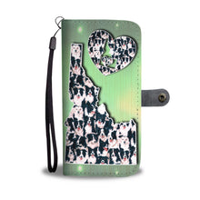 Load image into Gallery viewer, Border Collie Dog In Lots Print Wallet Case-Free Shipping-ID State