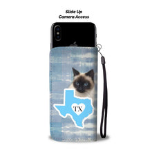 Load image into Gallery viewer, Balinese Cat Print Wallet Case-Free Shipping-TX State