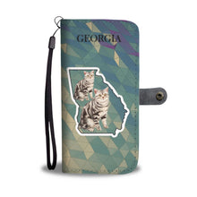Load image into Gallery viewer, American Shorthair Cat Print Wallet Case-Free Shipping-GA State