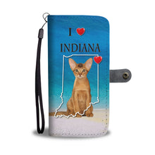 Load image into Gallery viewer, Abyssinian Cat Print Wallet Case-Free Shipping-IN State