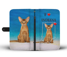 Load image into Gallery viewer, Abyssinian Cat Print Wallet Case-Free Shipping-IN State