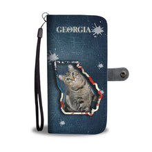 Load image into Gallery viewer, American Curl Cat Print Wallet Case-Free Shipping-GA State