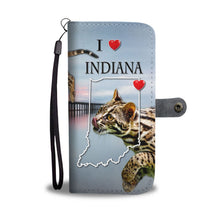 Load image into Gallery viewer, Bengal Cat Print Wallet Case-Free Shipping-IN State