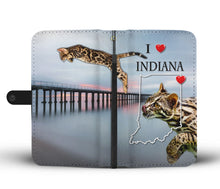 Load image into Gallery viewer, Bengal Cat Print Wallet Case-Free Shipping-IN State