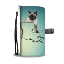 Load image into Gallery viewer, Balinese Cat Print Wallet Case-Free Shipping-LA State