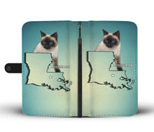Load image into Gallery viewer, Balinese Cat Print Wallet Case-Free Shipping-LA State