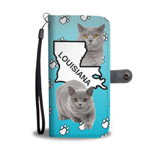 Load image into Gallery viewer, Amazing British Shorthair Cat Print Wallet Case-Free Shipping-LA State