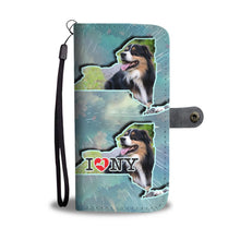 Load image into Gallery viewer, Australian Shepherd Dog Print Wallet Case-Free Shipping-NY State