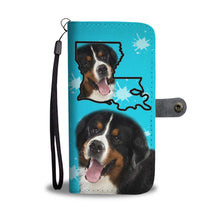 Load image into Gallery viewer, Bernese Mountain Dog Print Wallet Case-Free Shipping-LA State