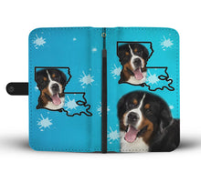 Load image into Gallery viewer, Bernese Mountain Dog Print Wallet Case-Free Shipping-LA State