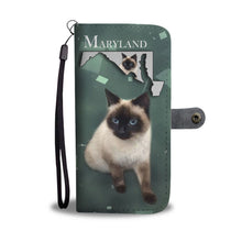 Load image into Gallery viewer, Amazing Balinese Cat Print Wallet Case-Free Shipping-MD State