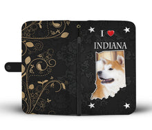 Load image into Gallery viewer, Akita Dog Print Wallet Case-Free Shipping-IN State