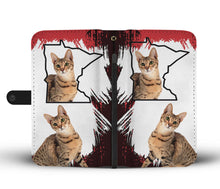 Load image into Gallery viewer, Amazing Savannah cat Print Wallet Case-Free Shipping-MN State