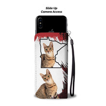Load image into Gallery viewer, Amazing Savannah cat Print Wallet Case-Free Shipping-MN State