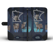 Load image into Gallery viewer, Amazing Russian Blue Cat Print Wallet Case-Free Shipping-MN State